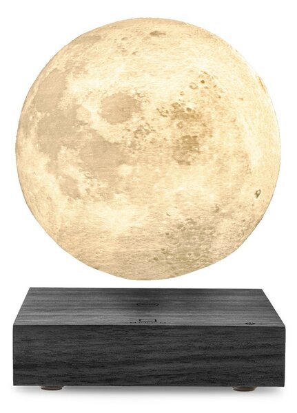 Черна светлинна декорация за контакт ø 12 cm Moon – Gingko