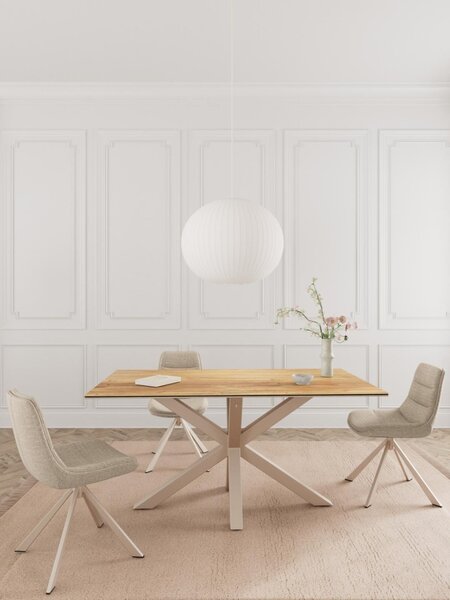 Masa dining Heaven V1, Natural, 75.5x160x90 cm