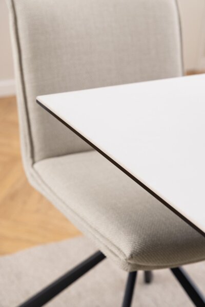 Masa dining Heaven, Alb, 75.5x135x80 cm