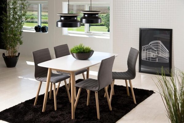 Masa dining Nagano, Stejar, 75.5x150x80 cm