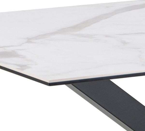 Masa dining Heaven, Alb, 75.5x135x80 cm