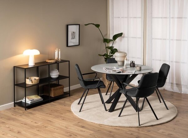 Masa dining Heaven, Gri, 75.5x119x119 cm
