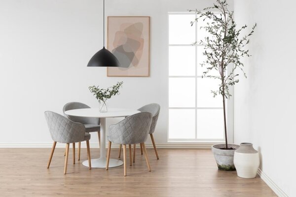 Masa dining Ibiza, Alb, 74x110x110 cm