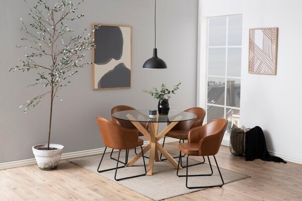 Masa dining Heaven, Transparent, 75.5x119x119 cm