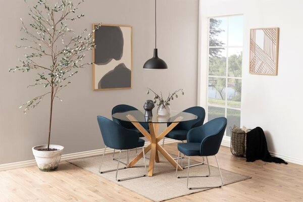 Masa dining Heaven, Transparent, 75.5x119x119 cm