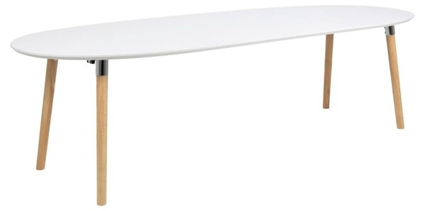 Masa dining Belina, Alb, 74x270x100 cm