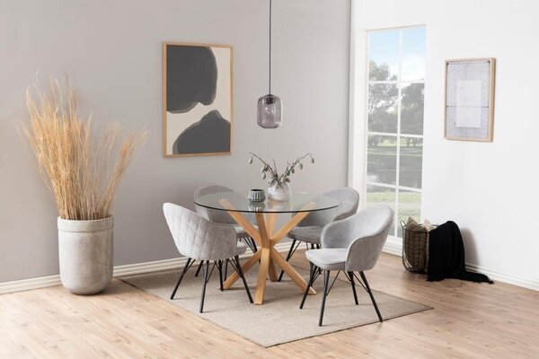 Masa dining Heaven, Transparent, 75.5x119x119 cm
