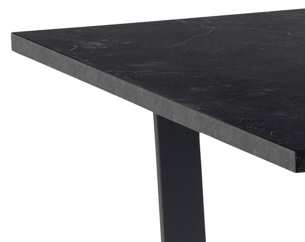 Masa dining Amble, Negru, 74x160x90 cm