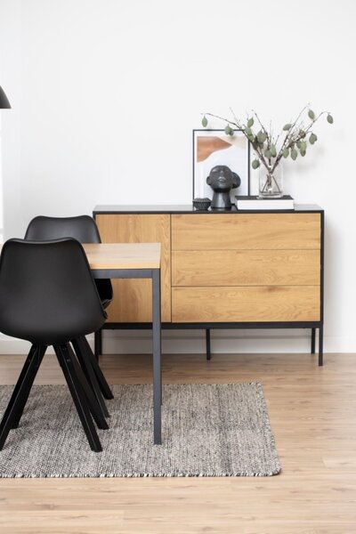 Masa dining Seaford, Natural, 74x160x80 cm