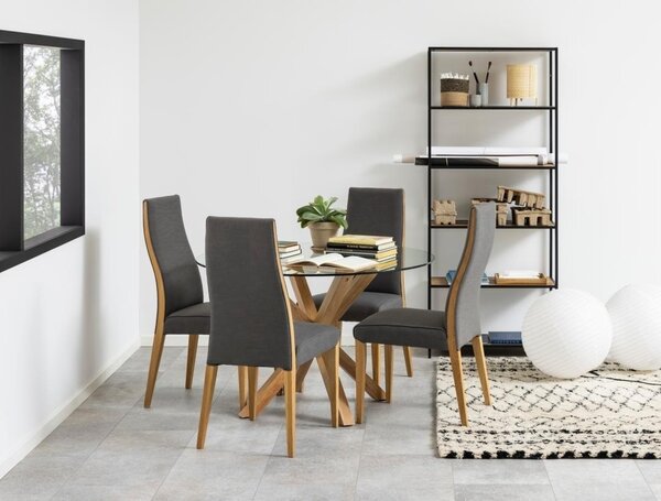 Masa dining Heaven, Transparent, 75.5x119x119 cm