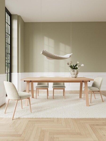 Masa dining A-Line, Alb, 74.6x200x95 cm