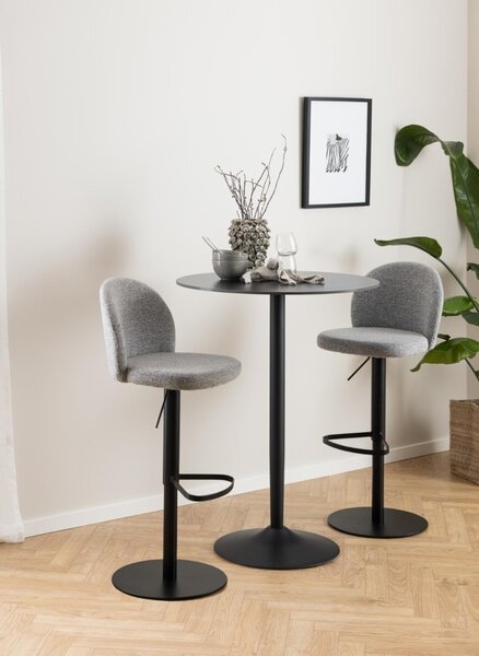 Scaun de bar Patricia, Gri, 109x44x50 cm