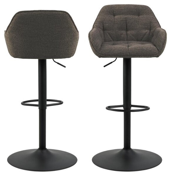 Бар стол „Brooke“, сив, 109x52x52 см
