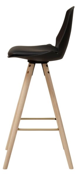 Scaun de bar I_Oslo, Negru, 105.5x46.5x49 cm