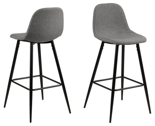 Бар стол Wilma V1, сив, 101x46,6x51 см