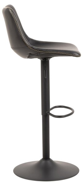 Scaun de bar I_Oregon, Negru, 110x47x51 cm