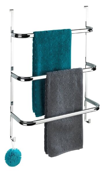 Сребърен самоносещ държач за кърпи Wenko Towel Holder Chrome, 21 x 54 cm