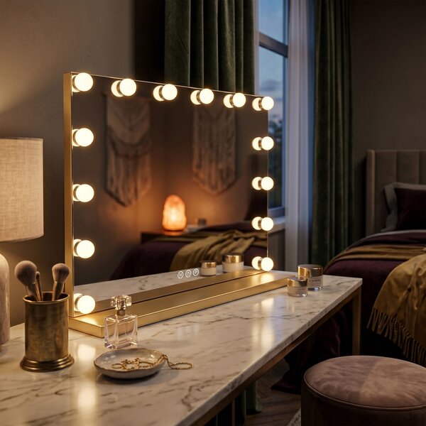 Огледало LED HOLLYWOOD L.Gold 80x60