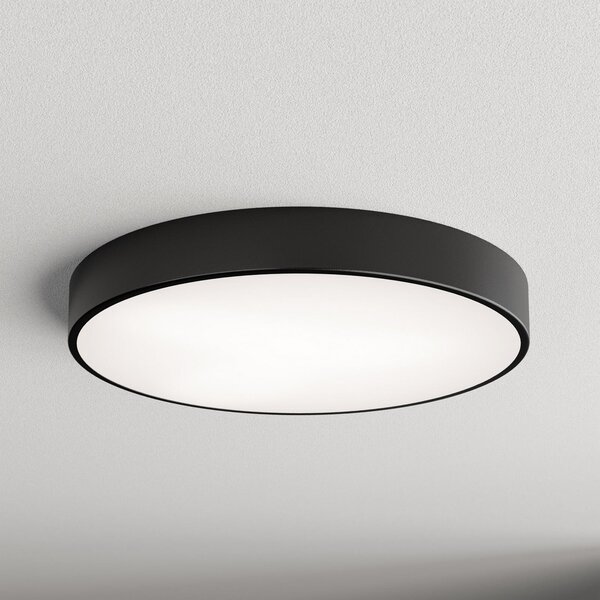 TEMAR LIGHTING Таванна лампа Cleo 600, черна, сензор, IP20, Ø 60 cm, метал, Черен, Дневна/трапезария, Метал, Модерен