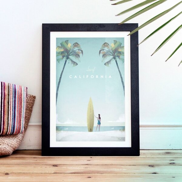 Плакат , 30 x 40 cm California - Travelposter