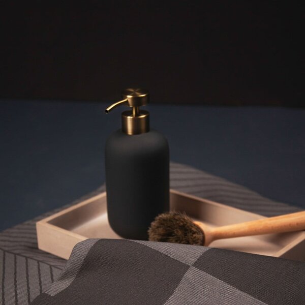 Антрацитен керамичен диспенсер за сапун 200 ml Lotus – Mette Ditmer Denmark