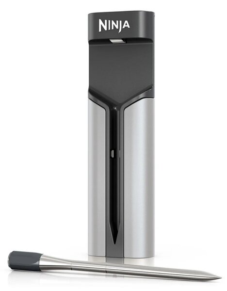 Кухненски термометър Ninja ProChef WP100EU, Bluetooth, Мобилно приложение, Сензор за вътрешна и околна темп, До 370C, Черен/сребрист