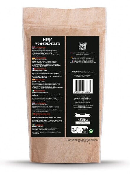 Пелети за опушване Ninja All-Purpose Blend XSKOGAPLT2EU, Напълно истинско дърво, Кафяв