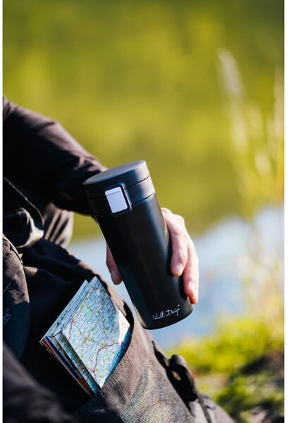 Черен термос за пътуване , 400 ml Fuori - Vialli Design