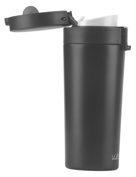 Черен термос за пътуване , 400 ml Fuori - Vialli Design