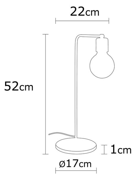 Настолна лампа в черен и бронзов цвят (височина 52 cm) Harput – Opviq lights