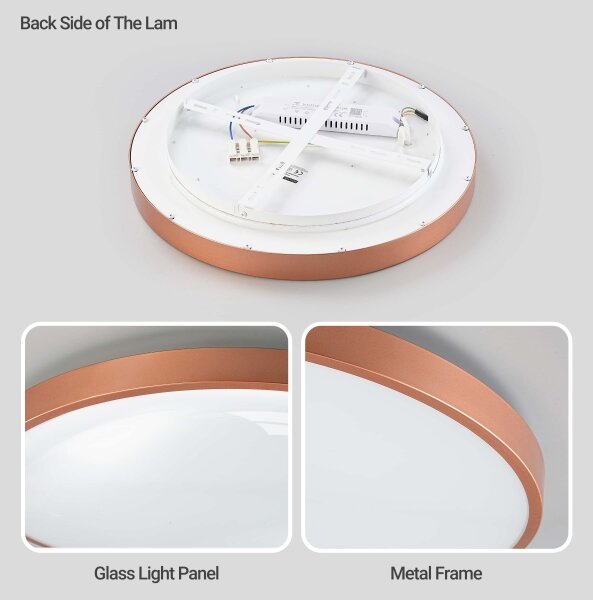 BRILAGI - димируемо LED осветително тяло GLASS POOL DOUBLE LED/60W/230V, 50 см, медно + дистанционно управление