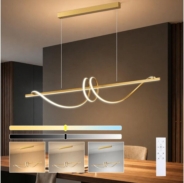 BRILAGI - LED димируем полилей на кабел SIGNATURE LED/50W/230V 120 cm златист + дистанционно управление