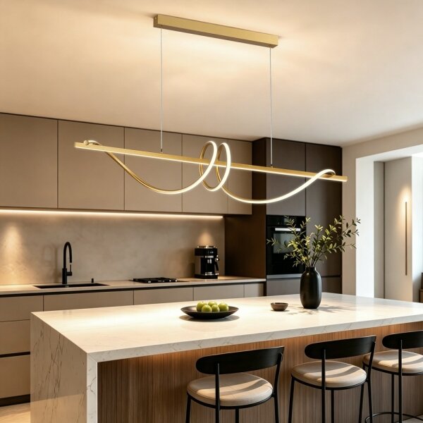 BRILAGI - LED димируем полилей на кабел SIGNATURE LED/50W/230V 120 cm златист + дистанционно управление