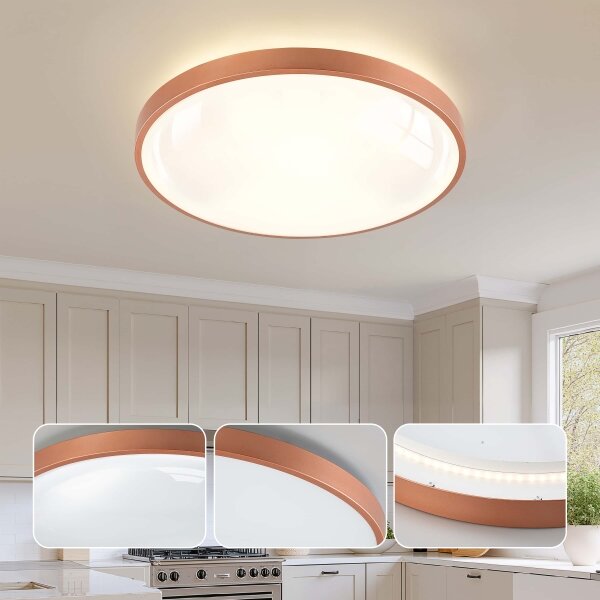 BRILAGI - LED димируемо осветително тяло GLASS POOL DOUBLE LED/80W/230V 60 cm медно + с дистанционно управление