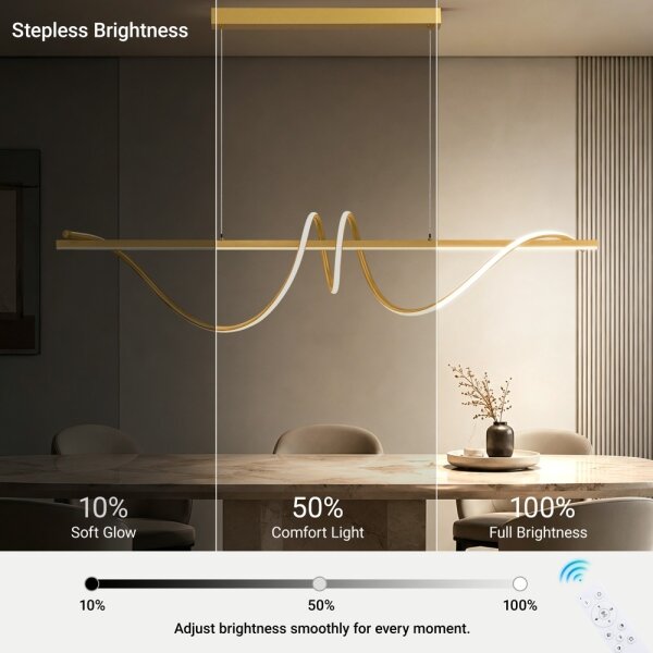 BRILAGI - LED димируем полилей на кабел SIGNATURE LED/50W/230V 120 cm златист + дистанционно управление