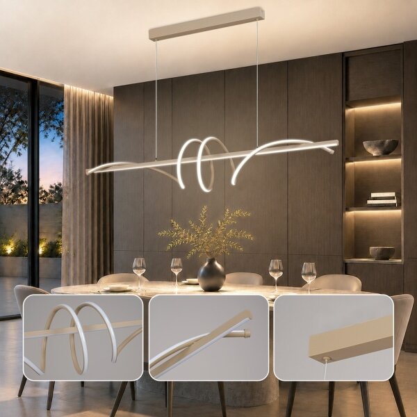 BRILAGI - Димируем LED полилей на кабел SIGNATURE LED/50W/230V 120 cm бежов + дистанционно управление