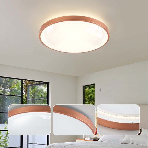 BRILAGI - димируемо LED осветително тяло GLASS POOL DOUBLE LED/60W/230V, 50 см, медно + дистанционно управление