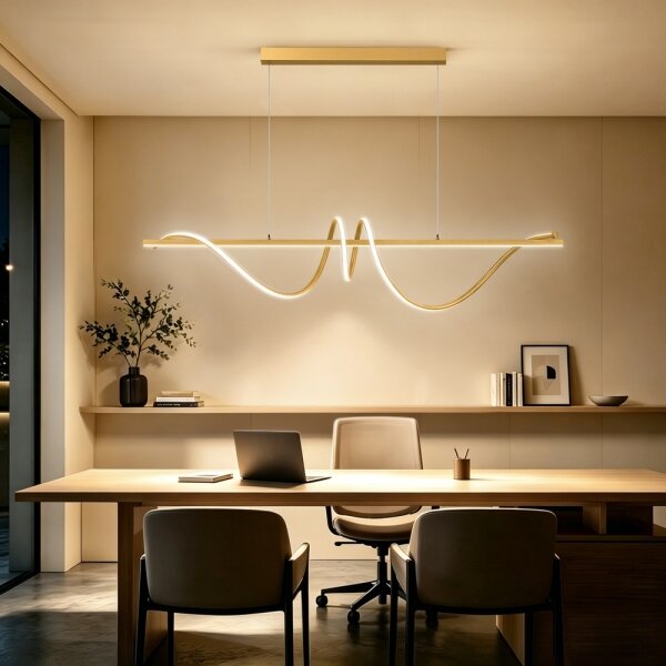BRILAGI - LED димируем полилей на кабел SIGNATURE LED/50W/230V 120 cm златист + дистанционно управление