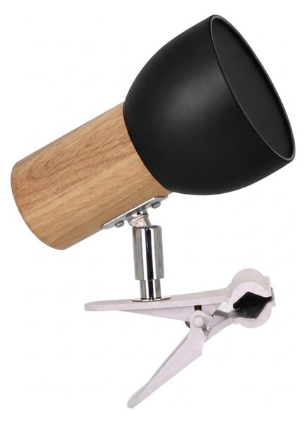 Spot-Light - Лампа с щипка SVENDA 1xE27/60W/230V дъб/черен