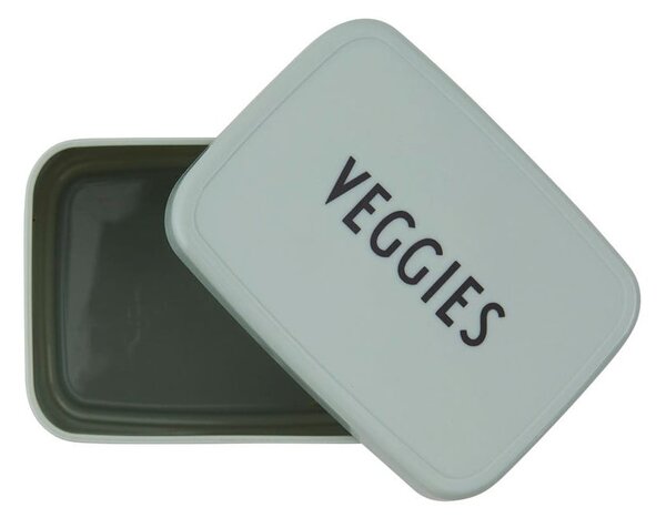 Светлозелена кутия за закуски Veggies, 8,2 x 6,8 cm - Design Letters