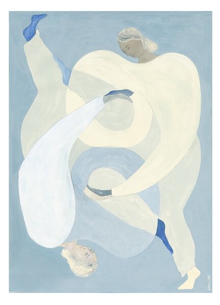 Постер 50x70 cm Hold You - Blue – Sofia Lind – The Poster Club