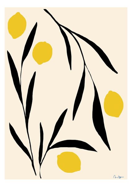 Постер 30x40 cm Lemon – Anna Mörner – The Poster Club