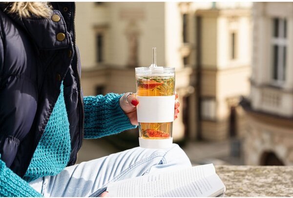 Бяла термочаша 600 ml Fuori – Vialli Design