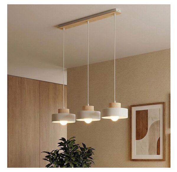 Полилей на кабел KIVI 3xE27/15W/230V бял