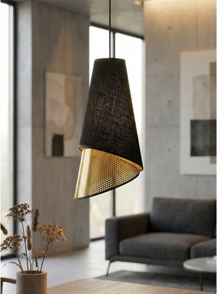 Пендел на шнур MODA 1xE27/15W/230V, черно/златисто
