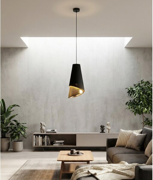 Пендел на шнур MODA 1xE27/15W/230V, черно/златисто