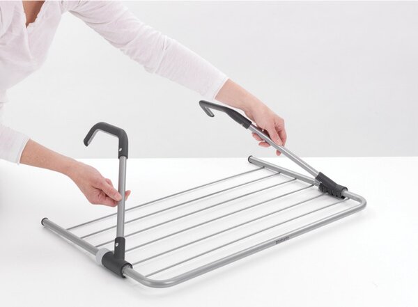 Простор за окачване Brabantia 90300177, 4.5 м, За стени до 11 см, Сгъваеми рамена, Бял