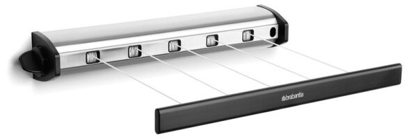 Простор Brabantia Pull-out 90300176, 22 м, Стенен монтаж, Автоматично блокиране, Устойчив на корозия, Черен/Инокс