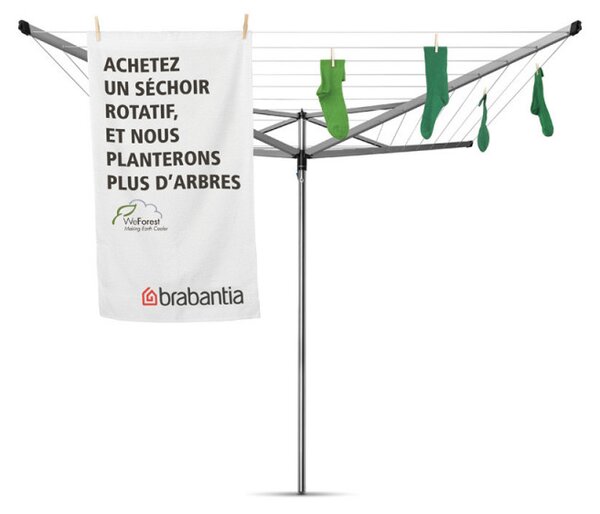 Външен простор Brabantia Essential 90300257, 40 м, Котва за бетониране, Резистентен на корозия, Инокс