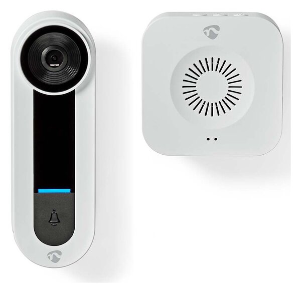 Nedis WIFICDP40CWT - Безжичен видео звънец Full HD 1536p Wi-Fi IP65
